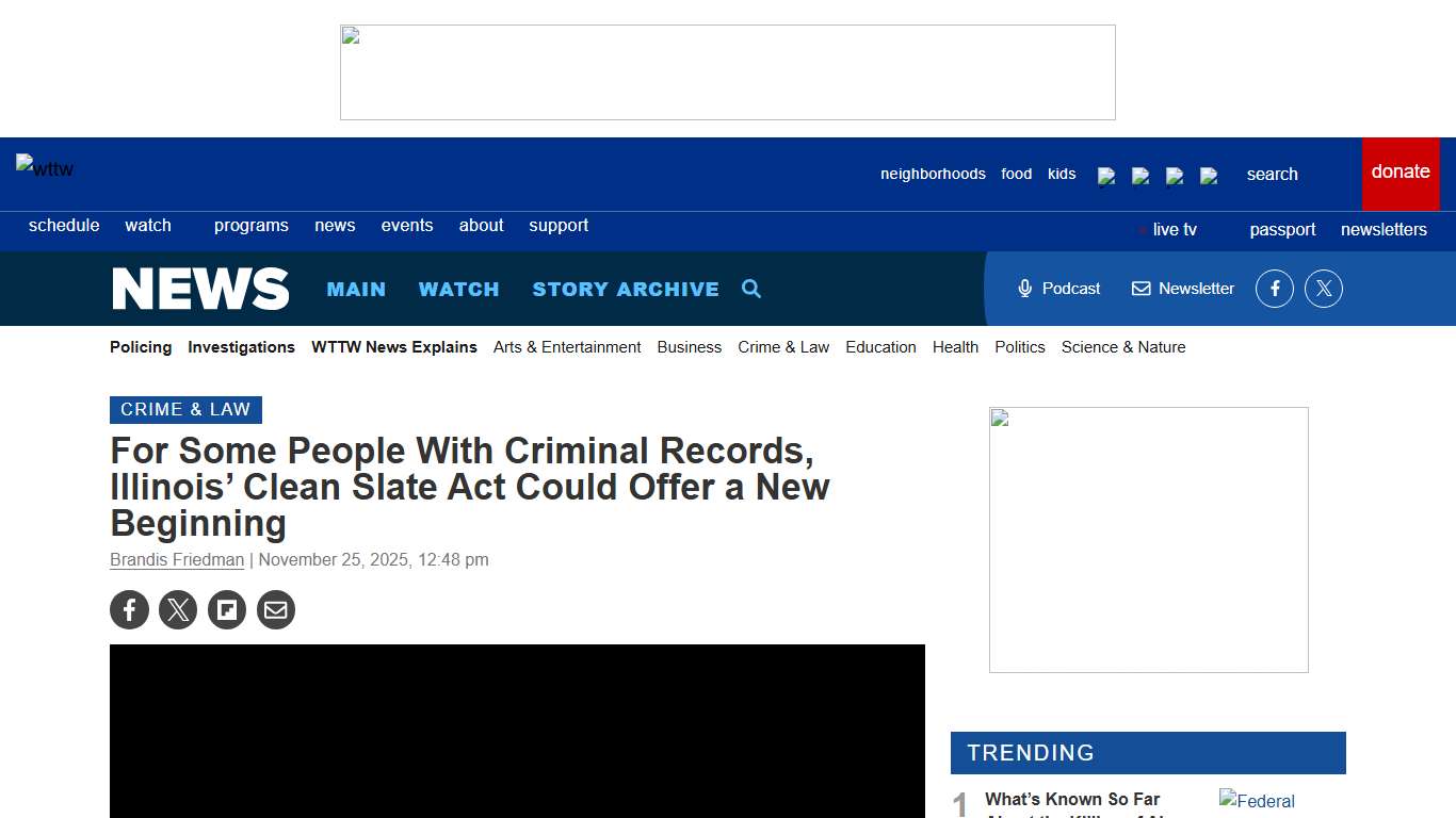 For Some People With Criminal Records, Illinois’ Clean Slate Act Could Offer a New Beginning Chicago News WTTW