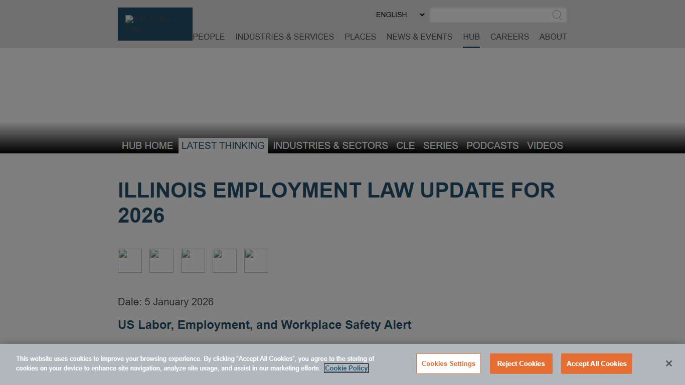 Illinois Employment Law Update for 2026 HUB K&L Gates