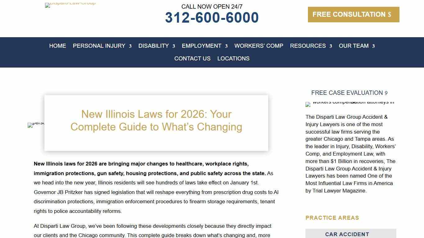 New Illinois Laws for 2026: Your Complete Guide to What's Changing Disparti Law Group